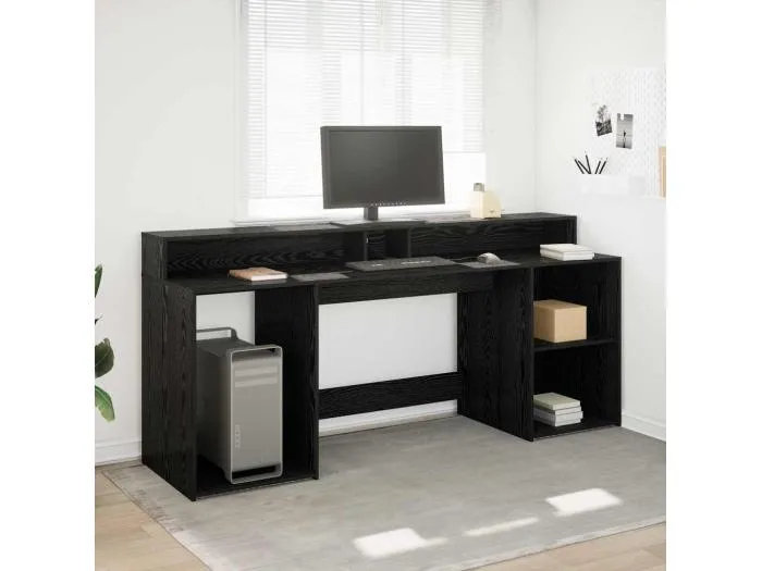 Schreibtisch Schwarze Eiche 200 x 55 x 91 cm Holzwerkstoff