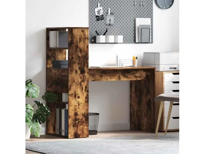 Schreibtisch Räuchereiche 113 x 54 x 120 cm Holzwerkstoff