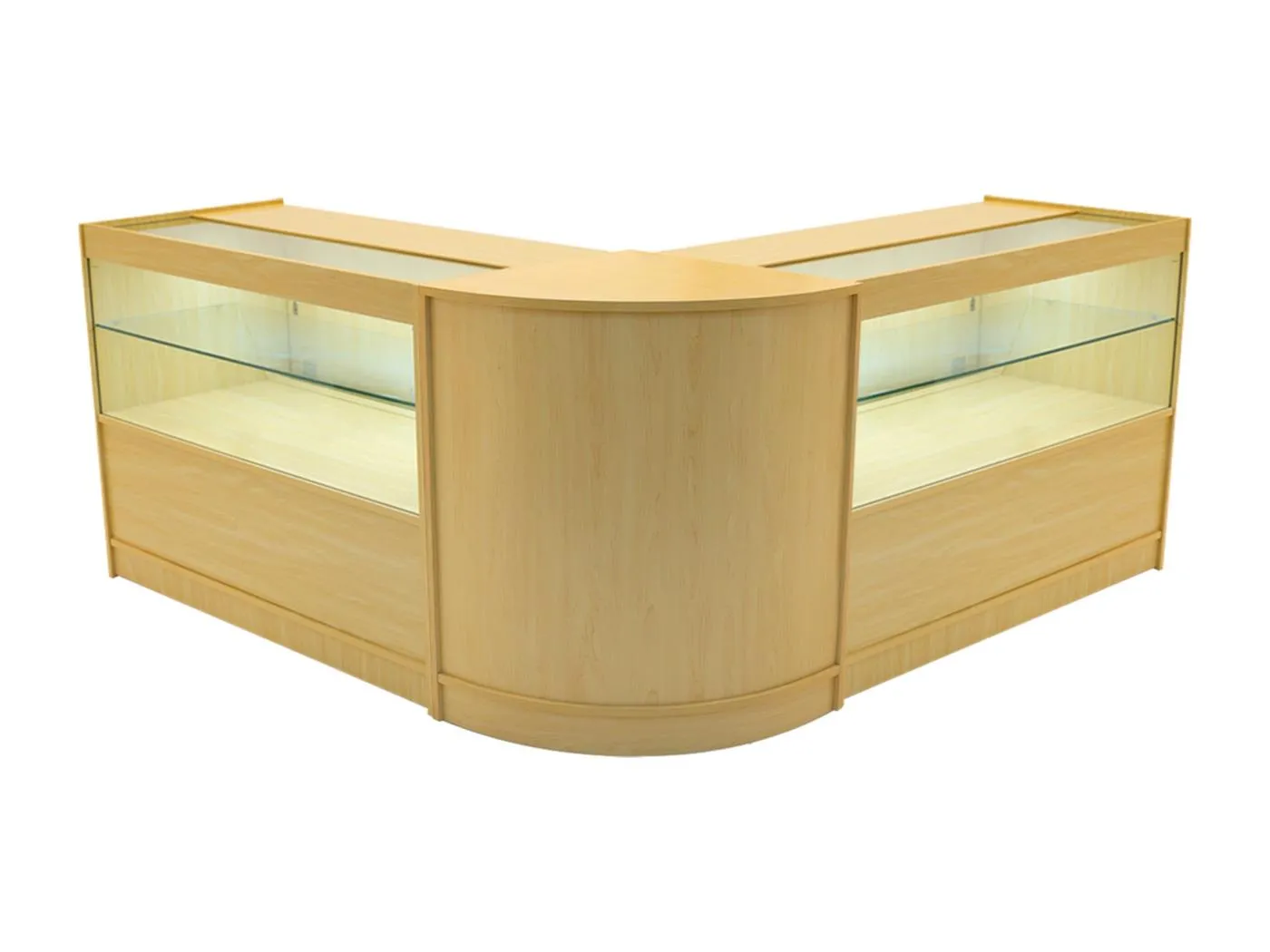 Selene LED Verkaufstheken-Set CM60 + C1200 (2 Stück) – Ahorn