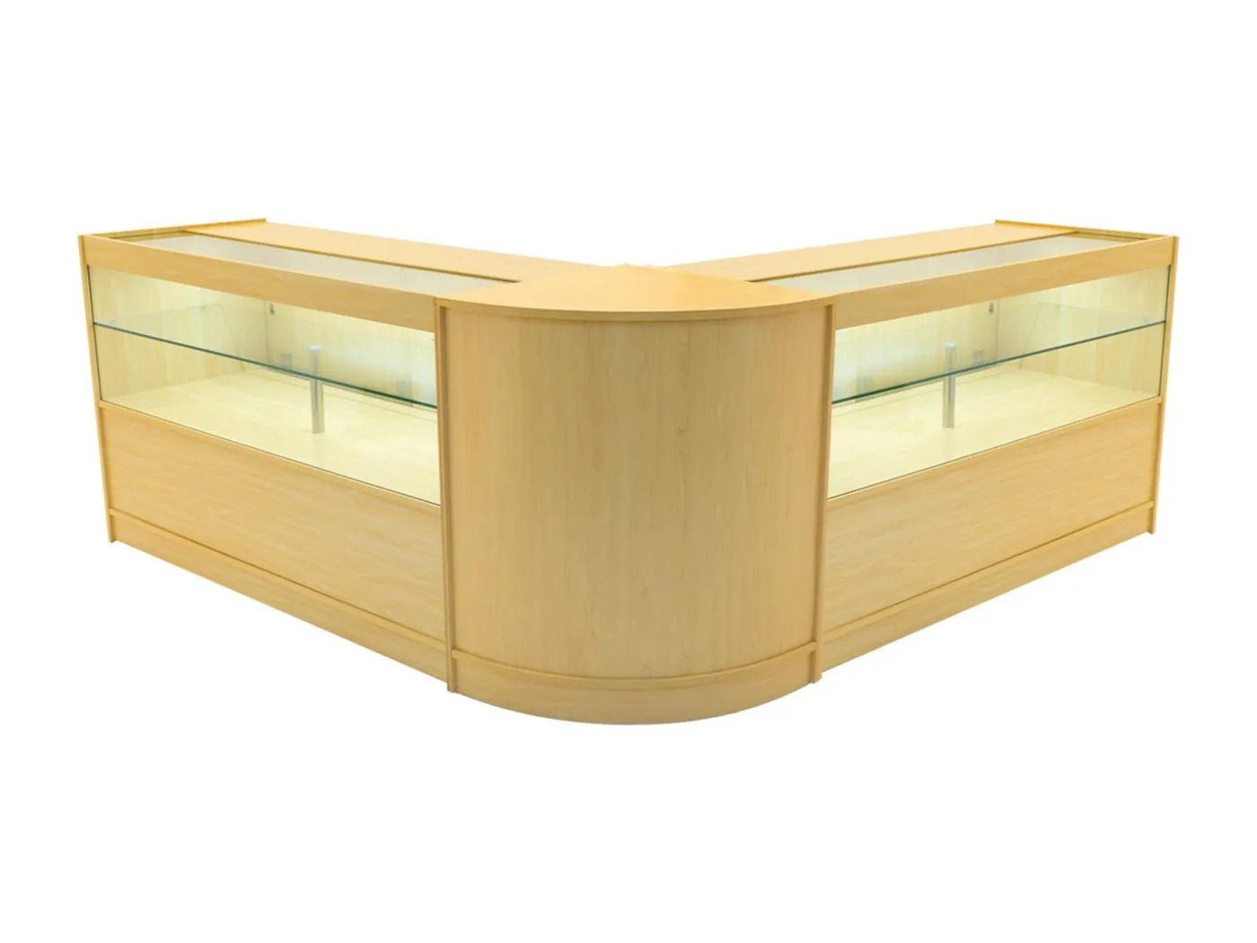 Selene LED Verkaufstheken-Set CM60 + C1500 (2 Stück) – Ahorn