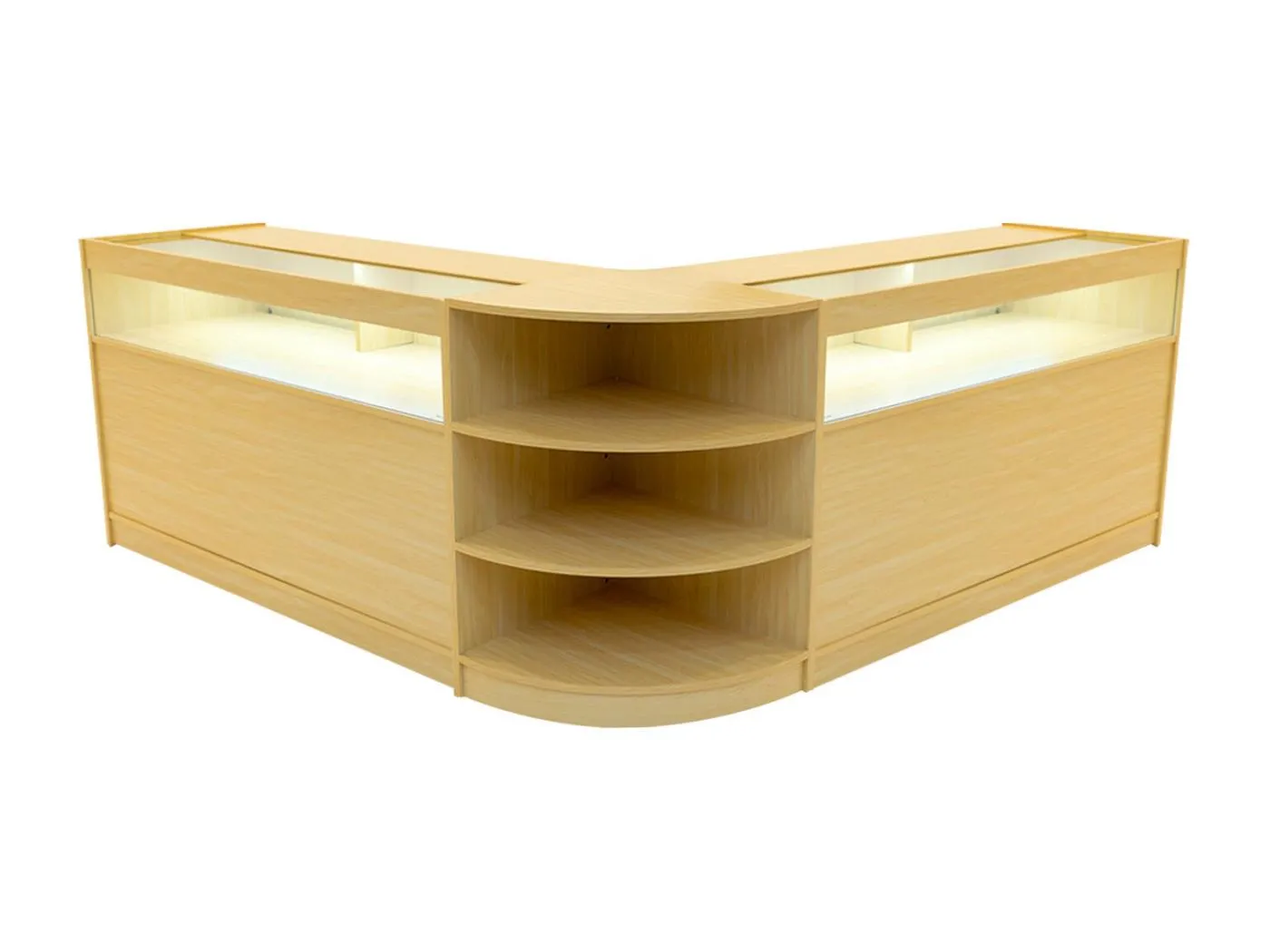 Theseus LED Verkaufstheken-Set LM60 + B1500 (2 Stück) – Ahorn