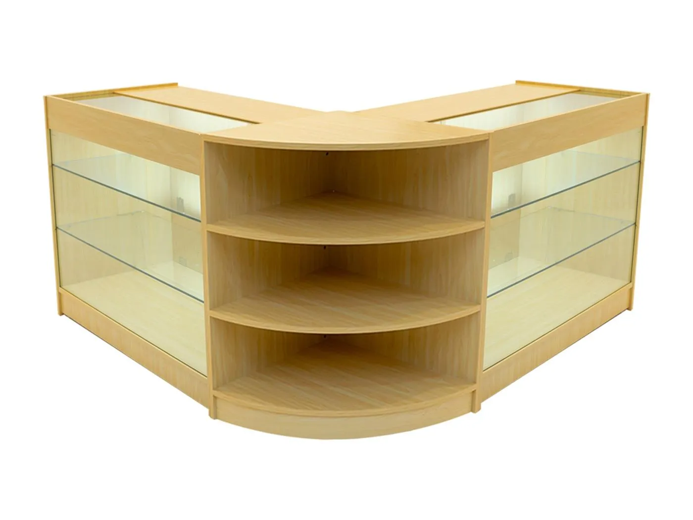 Apollo LED Verkaufstheken-Set LM60 + K1200 (2 Stück) – Ahorn