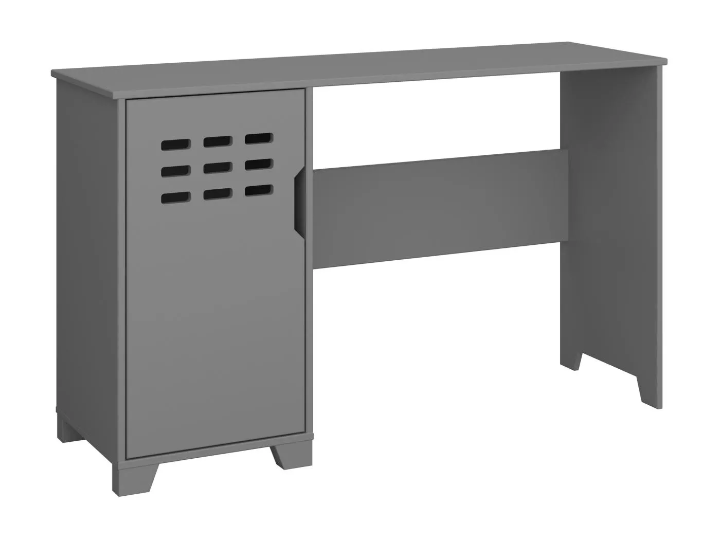 Linus | Schreibtisch mit 1 Tür aus grauem MDF