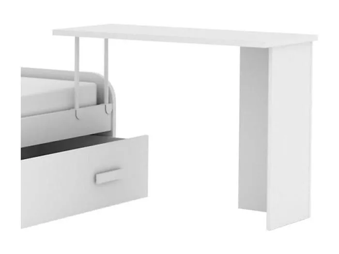 Schreibtisch mit Halterung weiß 76,5x150x45cm