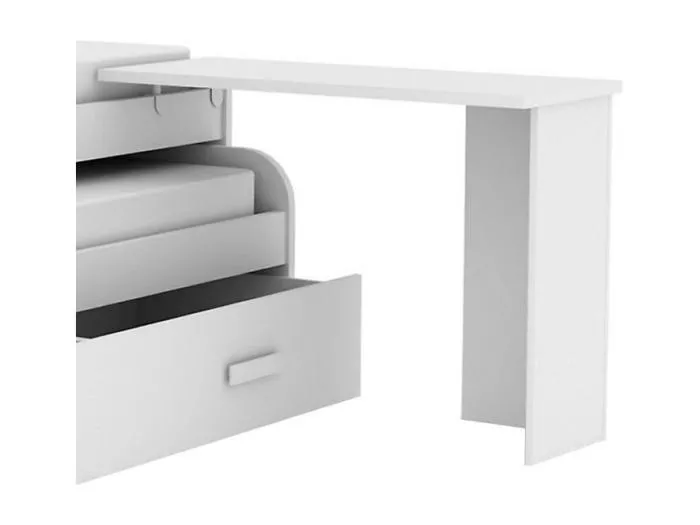 Schreibtisch weißes Agglomerat 76,5x150x45cm