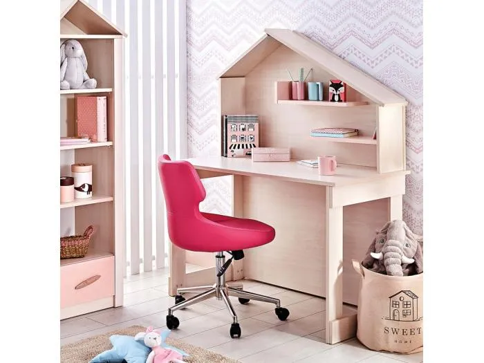 Schreibtisch rosa 148,4x117,6x58cm