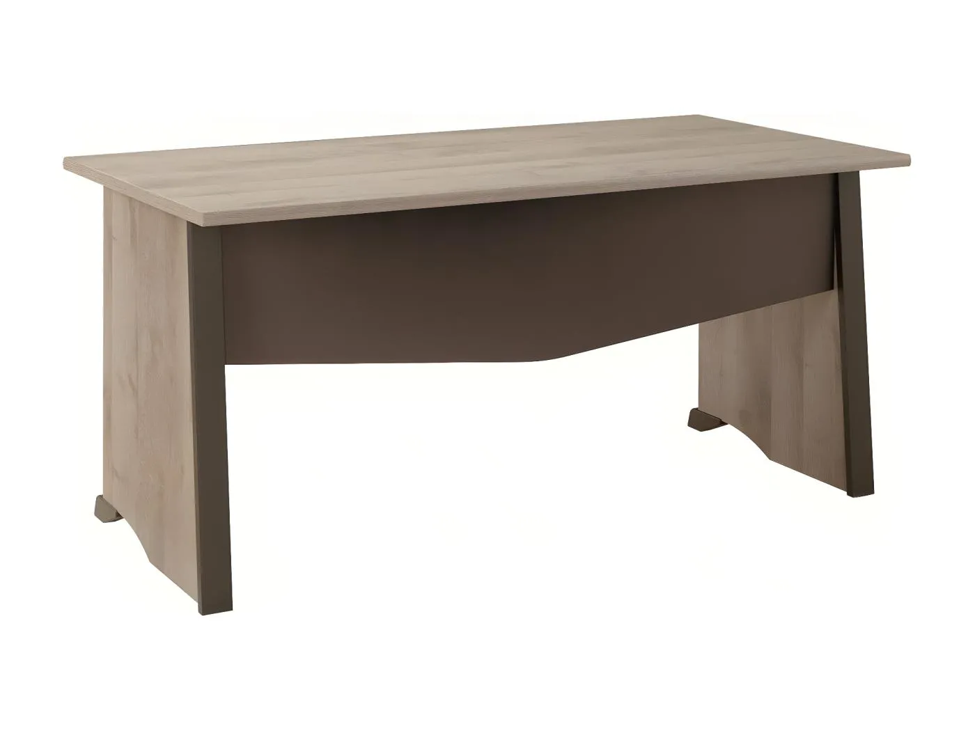 Industrieller Schreibtisch mit Hintergrundschleier L140 cm - Französische Herstellung