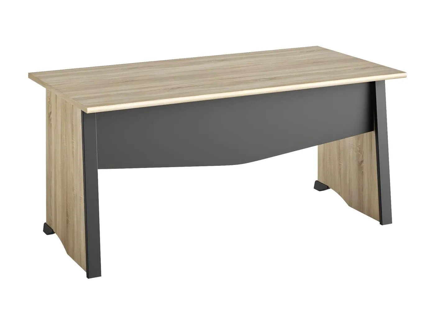 Industrieller Schreibtisch mit Hintergrundvorhang L120 cm - Französische Herstellung