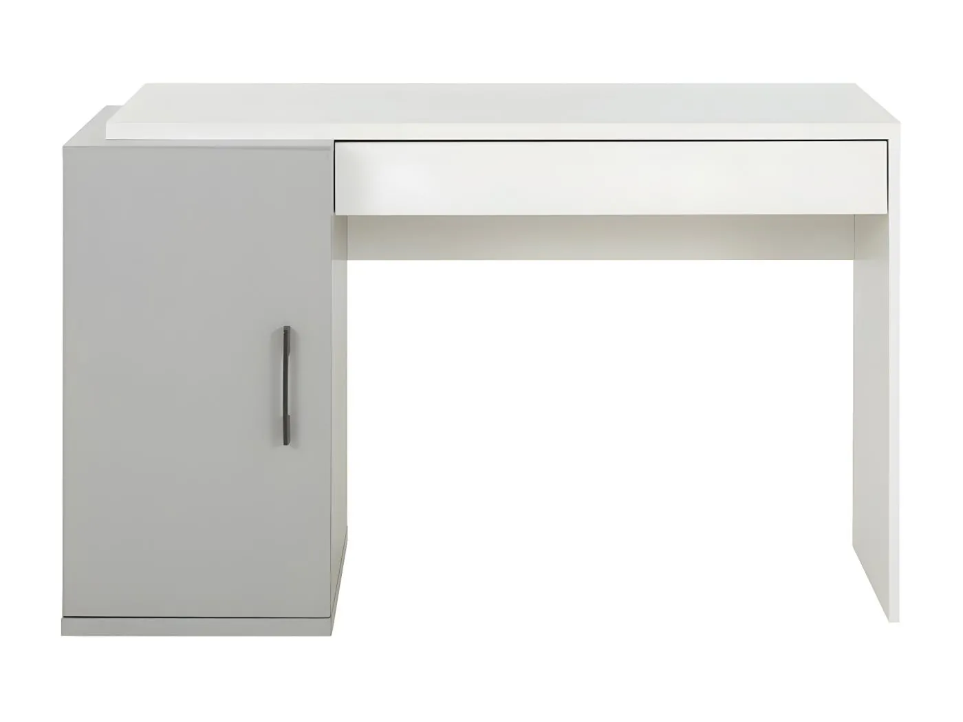 Schreibtisch Ugo in Grau mit Aufbewahrungsschrank und Schublade - Französische Herstellung