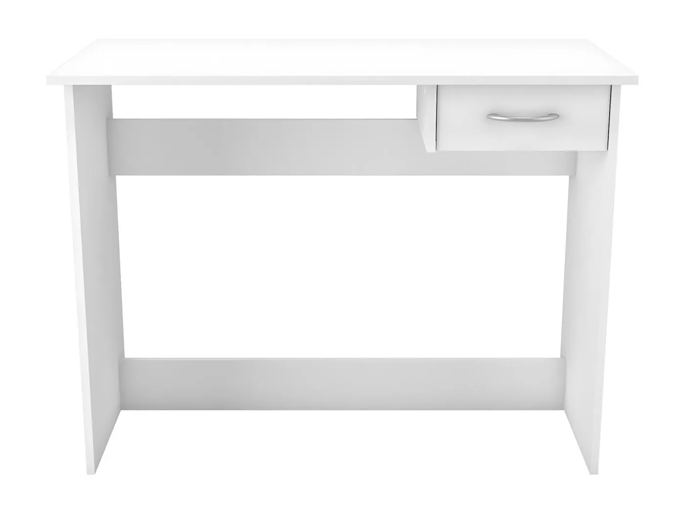 Schreibtisch Platzsparend 1 Schublade Weiß L100,6 cm - Alpin