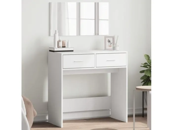 Schminktisch mit Spiegel Weiß 80x39x80 cm