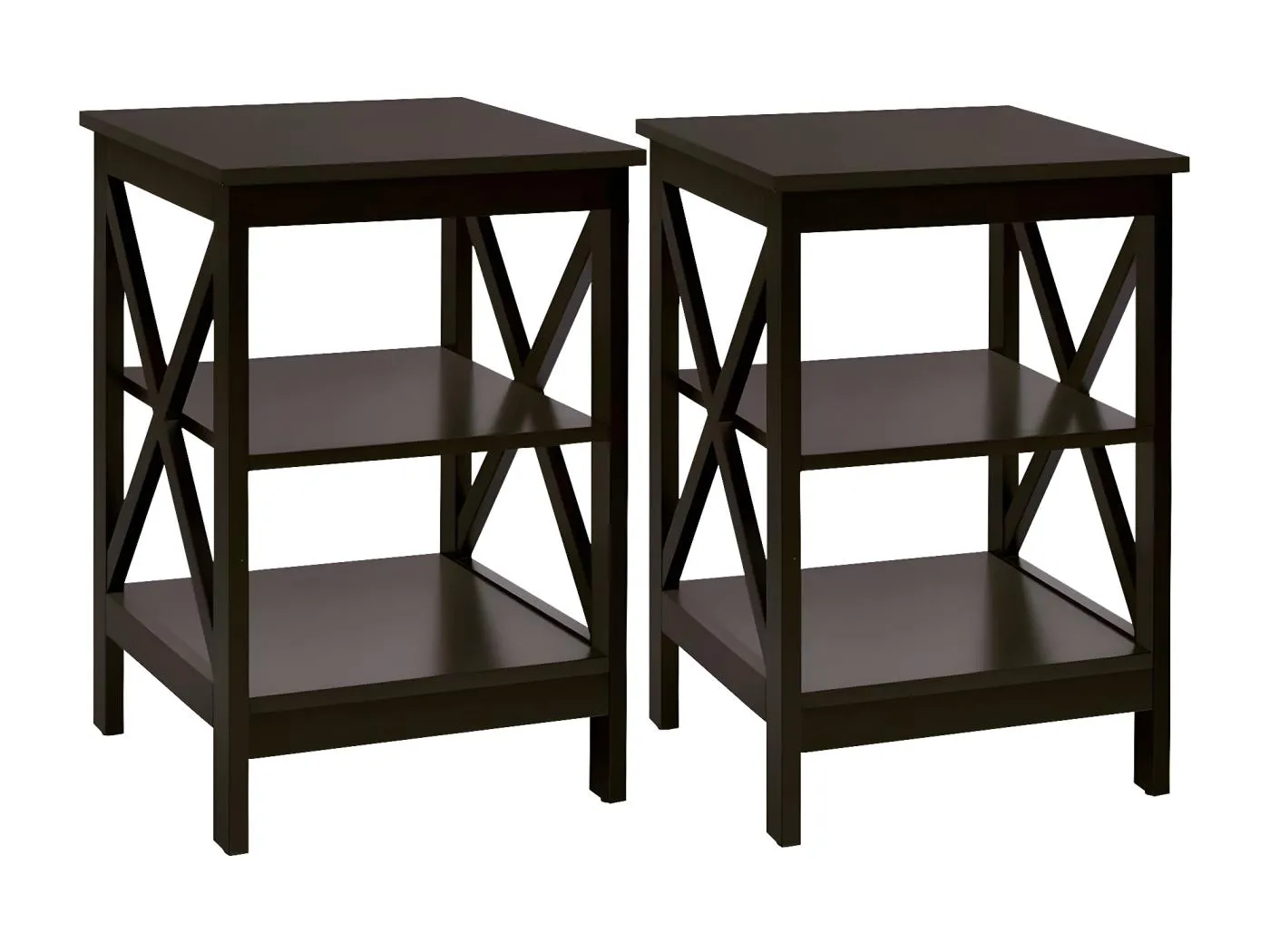 2 Set-Beistelltisch 3 Ebenen