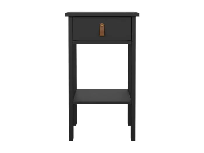 Madrid Nachttisch 1 Schublade, 1 Ablage matt schwarz.
