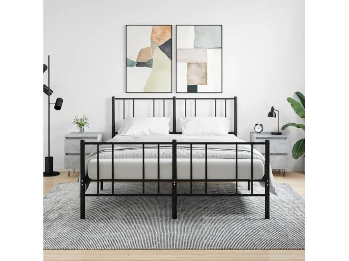 2er-Set Nachttische Nachtschrank Betongrau 40x35x50 cm Holzwerkstoff -RN68789