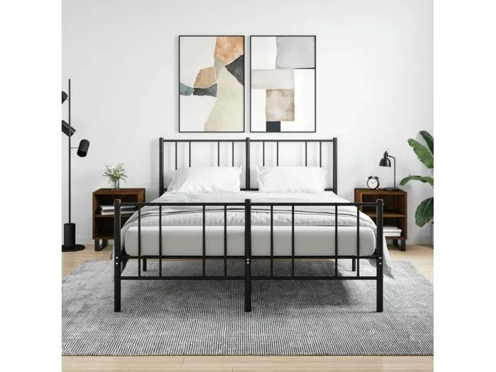 2er-Set Nachttische Nachtschrank Braun Eichen-Optik 40x30x50 cm Holzwerkstoff -RN26650