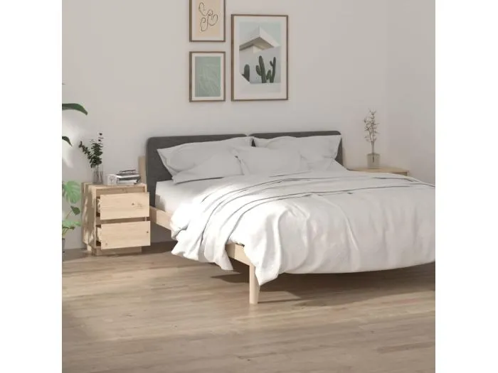 2er-Set Nachttische Nachtschrank 40x35x50 cm Massivholz Kiefer -RN86609