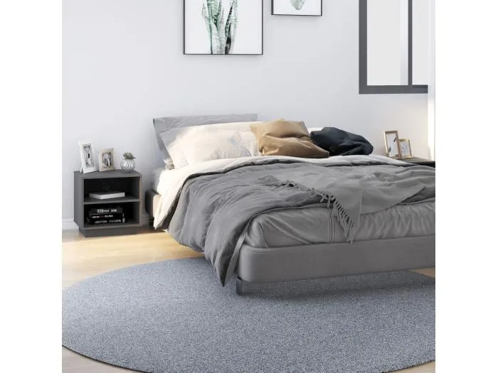 2er-Set Nachttische Nachtschrank Grau 40x34x40 cm Massivholz Kiefer -RN32946