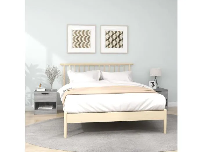 2er-Set Nachttische Nachtschrank Grau Sonoma Holzwerkstoff -RN81551