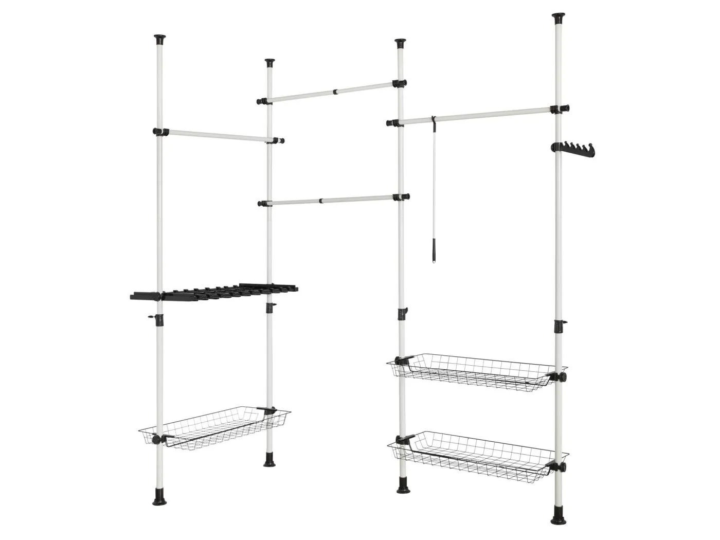 Teleskop Garderoben System FRG38 195 x 278 x 1 cm Weiß