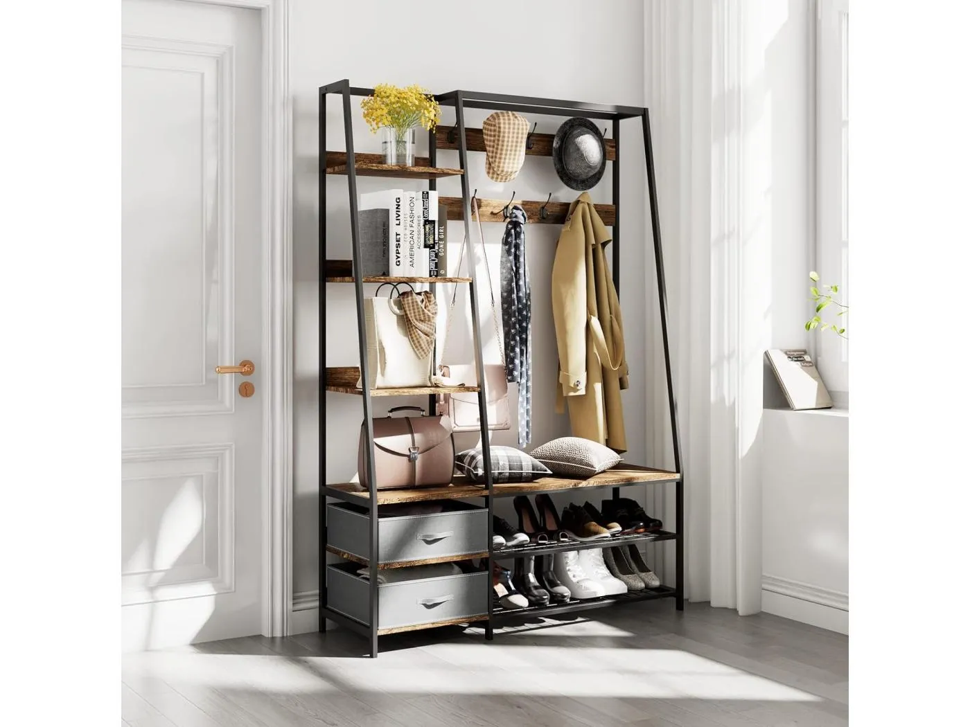 Garderobenständer mit Sitzbank