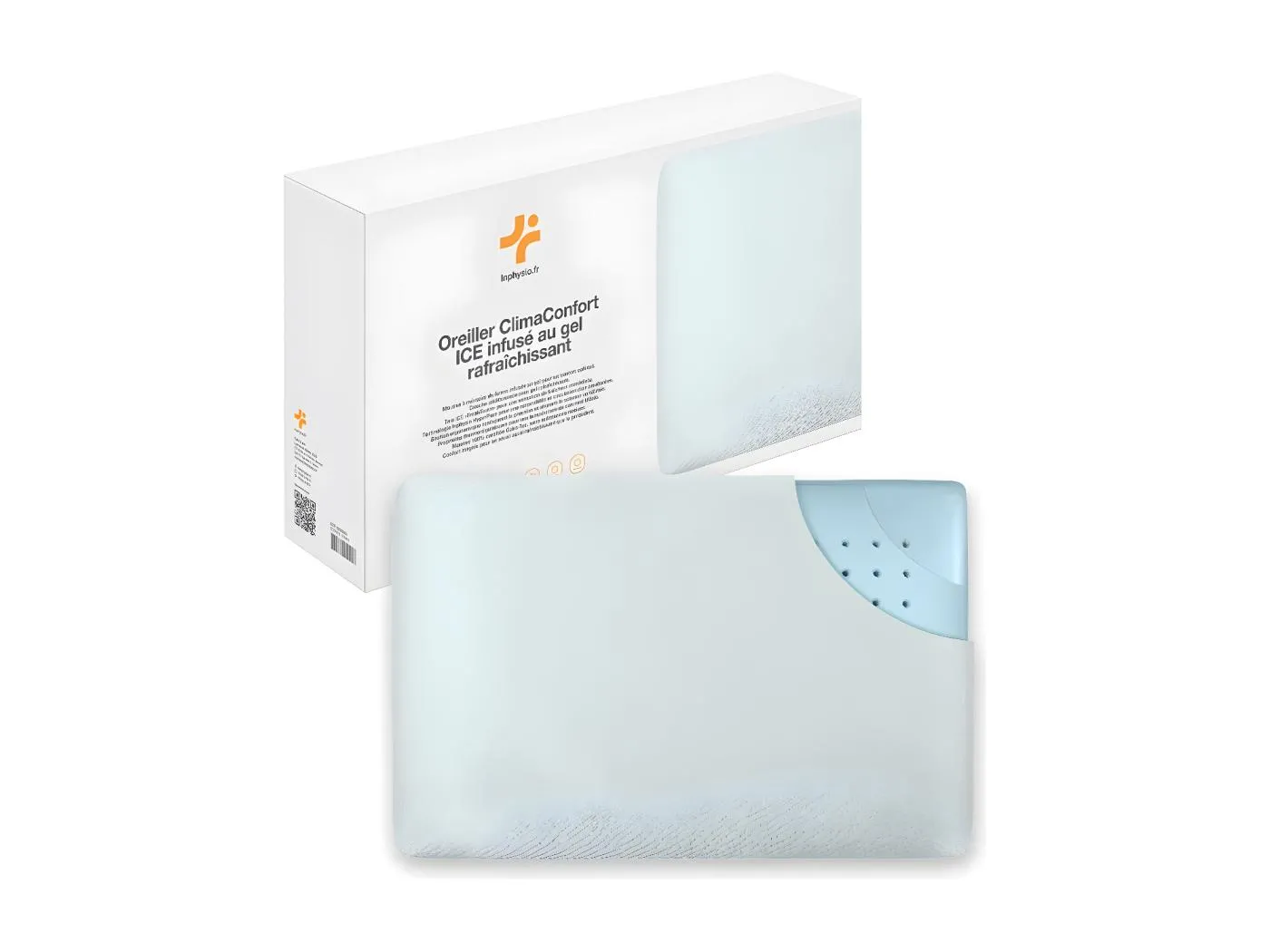 Kühlendes Gel-infusiertes Kissen - 60x40 Fortschrittliche Kühltechnologie - ClimaConfort ICE