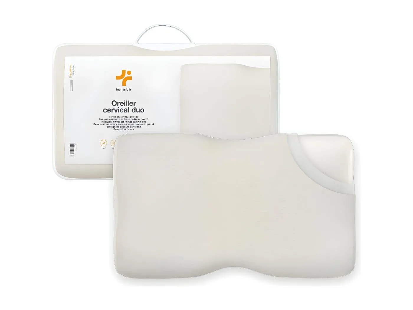 Ergonomisches Zervikalkissen - Zwei unterschiedliche Höhen - 60x35x12 - DUO PREMIUM