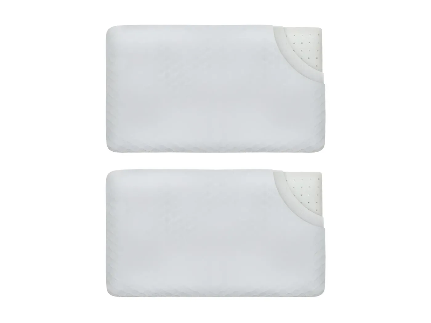 Set aus 2 atmungsaktiven Kinderkissen aus Bambusstoff 50x30x5,5 INPHYSIO