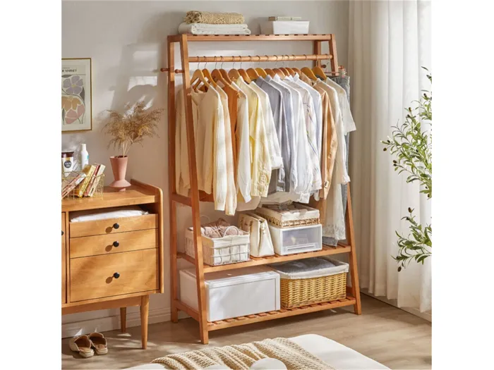 Stabiler Kleiderständer Kleiderschrank Aufbewahrungsständer für Kleidung und Schuhe 43,5x80x165cm