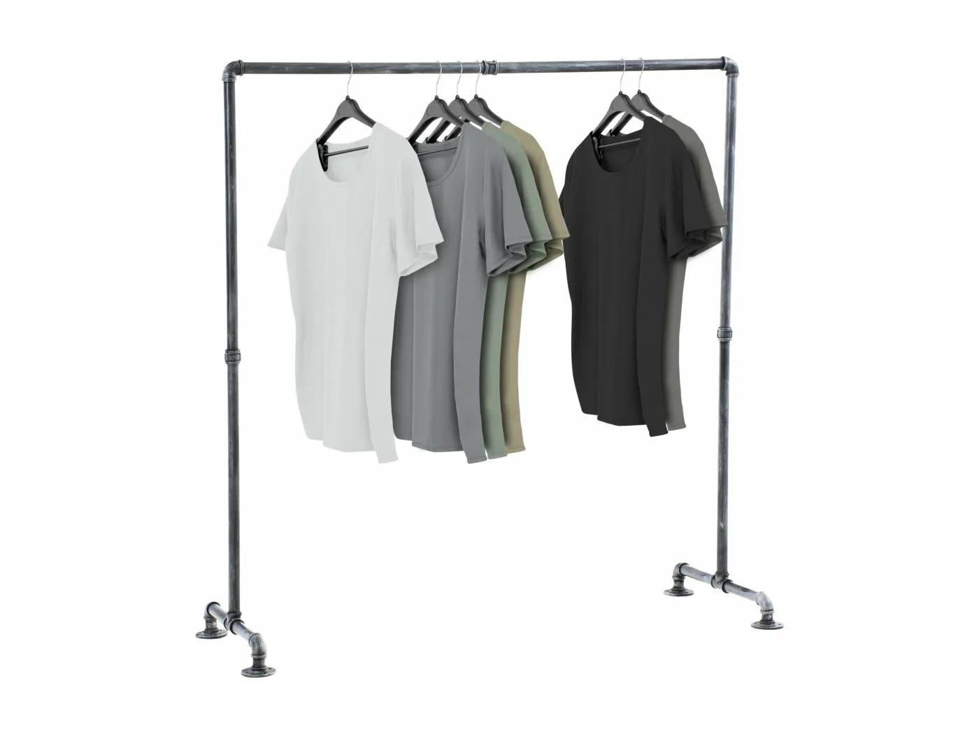 Kleiderständer - Metall - 150 cm - silber - Jersey