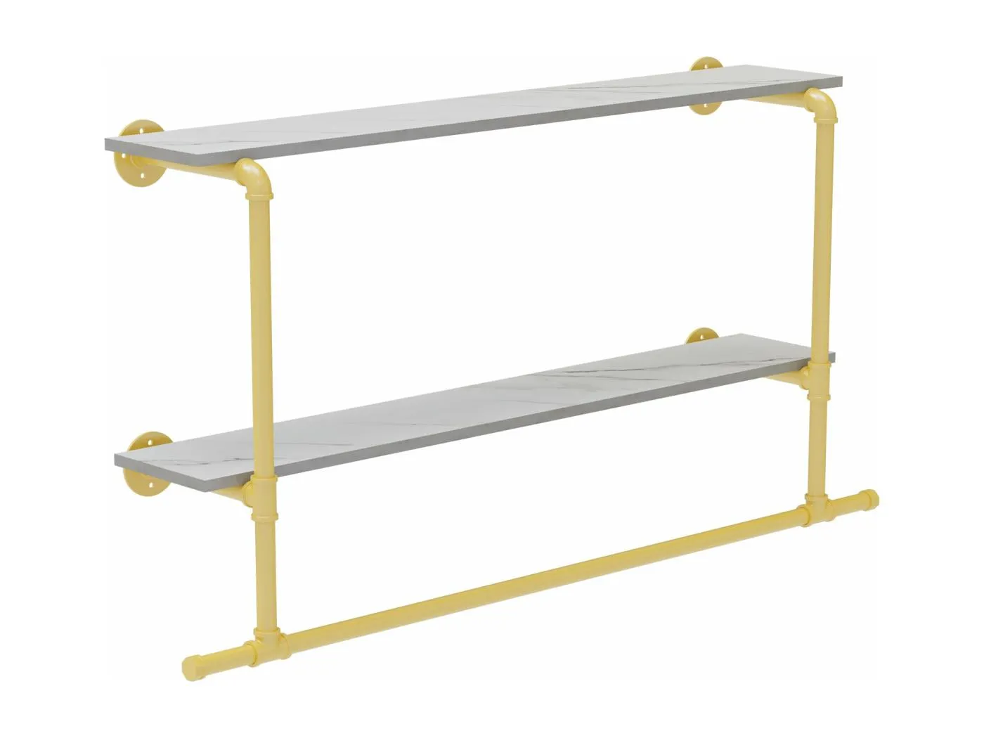 Kleiderständer mit Ablagen, Wandgarderobe, Hängegarderobe, Designergarderobe 116x20,5x64,5cm