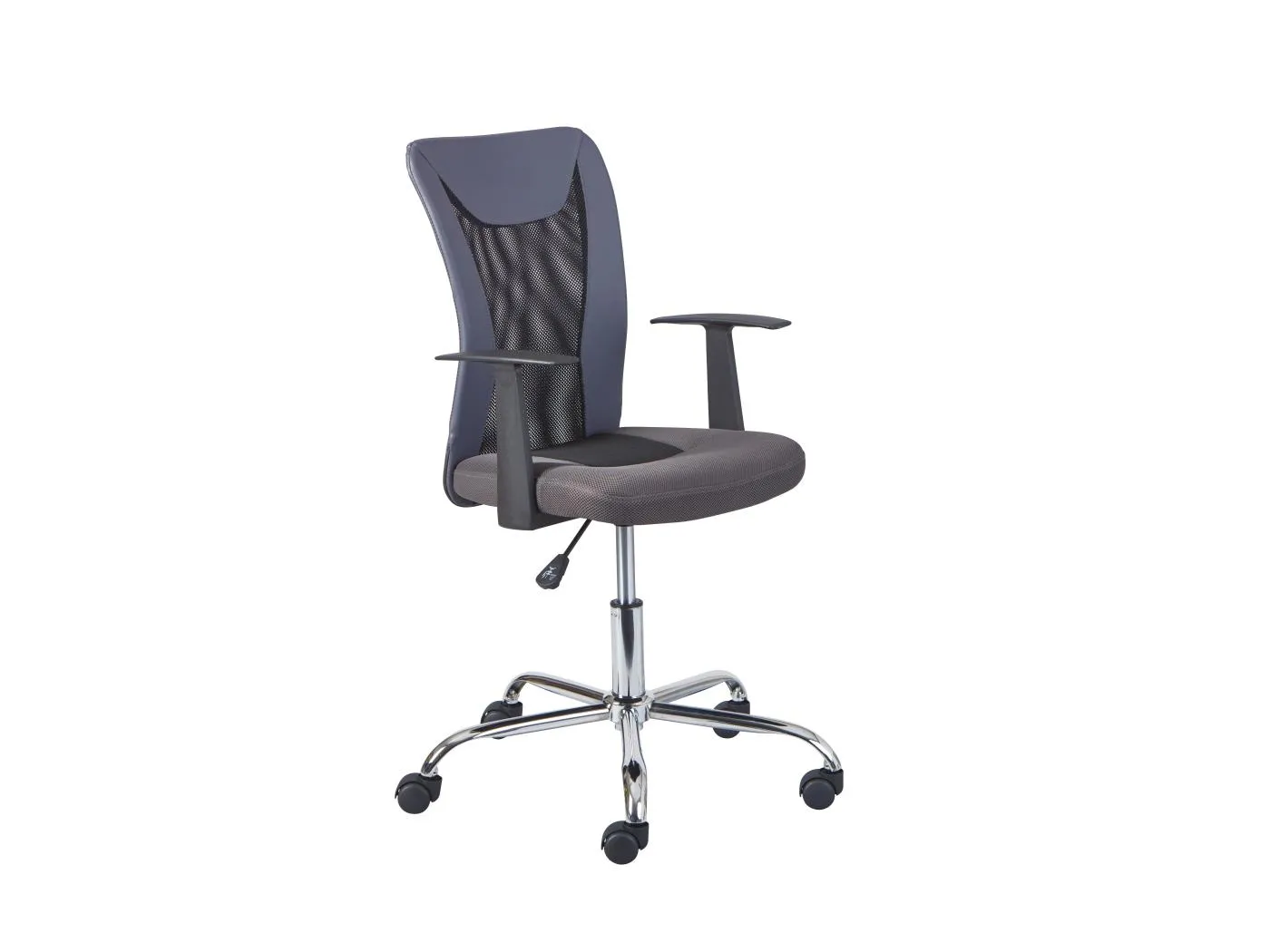 Dons Bürostuhl grau und schwarz.