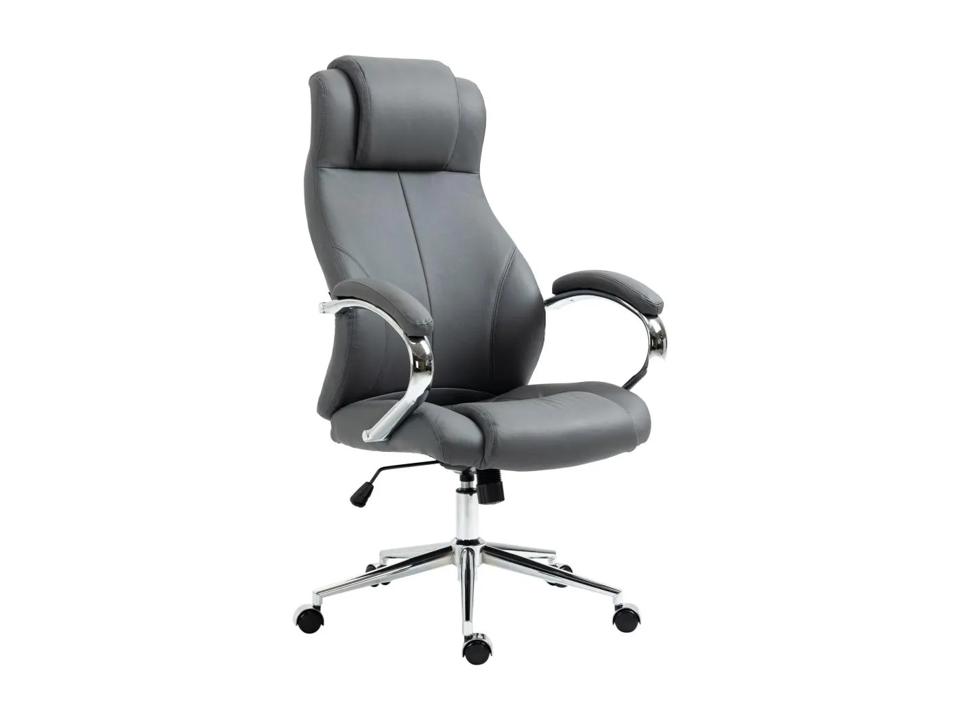 Bürosessel - Echtleder & schwarz - grau - Salford