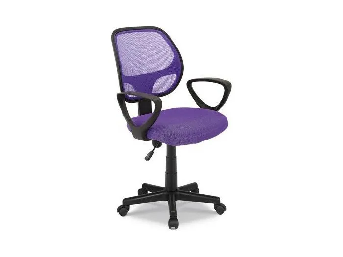 Bürostuhl IPOLIST – Lila Netzstoff – Höhenverstellbar 86-98 cm – Moderner und ergonomischer Stil