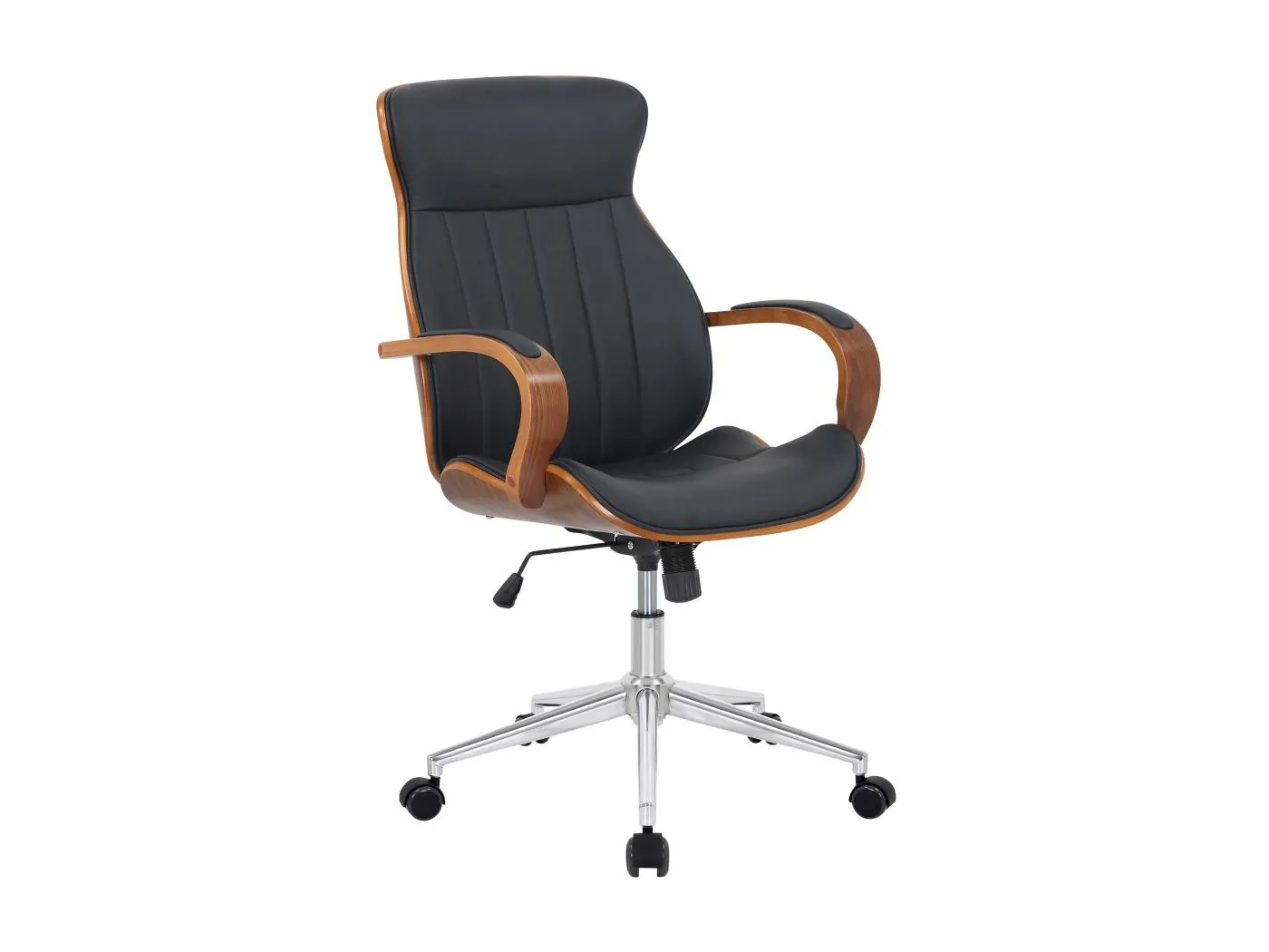 Bürostuhl - Kunstleder & natura - walnuss/schwarz - Melilla