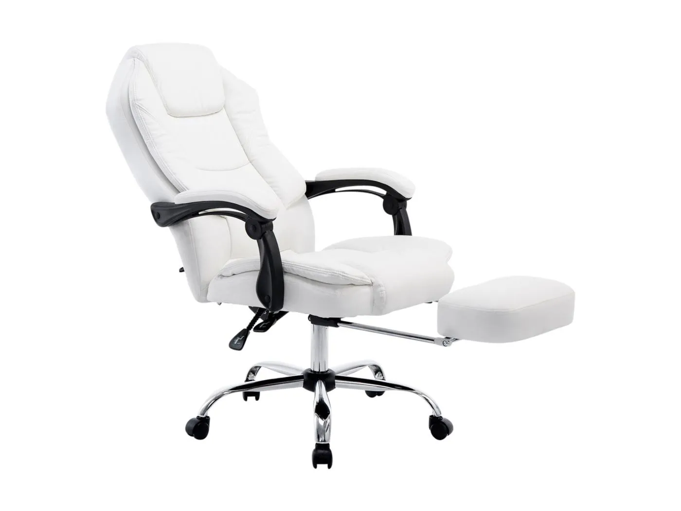 Bürosessel - Kunstleder & natura - weiß - Castle