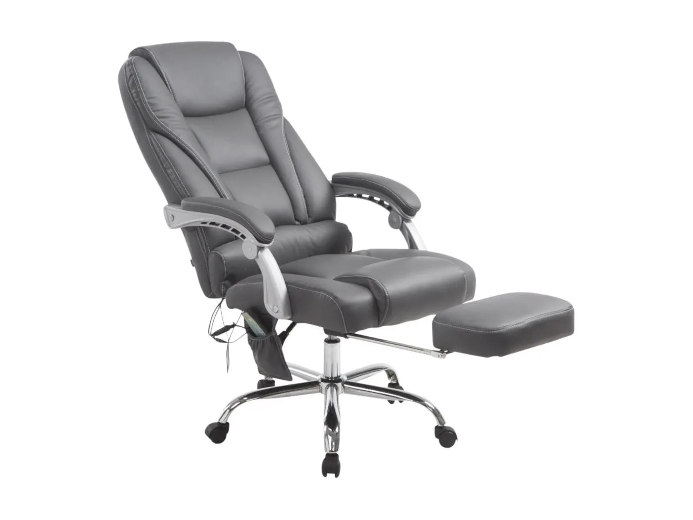 Bürosessel - Kunstleder & natura - grau - Pacific