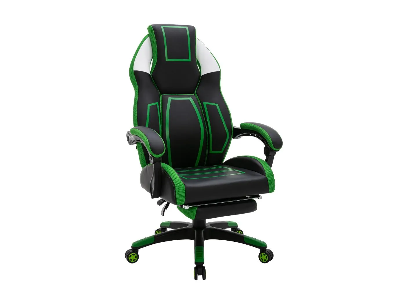 Bürosessel - Kunstleder & Kunststoff - schwarz/grün - Clovis