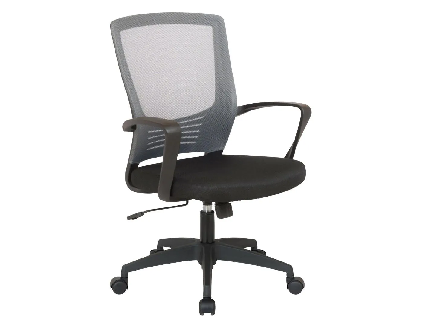 Bürostuhl - Kunstleder & Kunststoff - schwarz/grau - Kampen