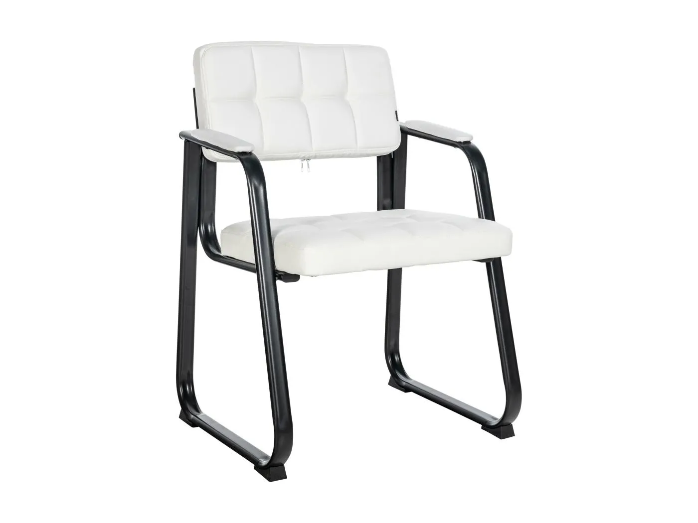 Stuhl mit Armlehnen - Kunstleder & natura - weiß - Canada B