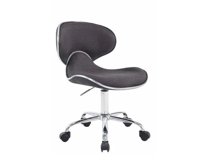 Bürostuhl - Stoff & Metall in Chromoptik - dunkelgrau - Las Vegas V2