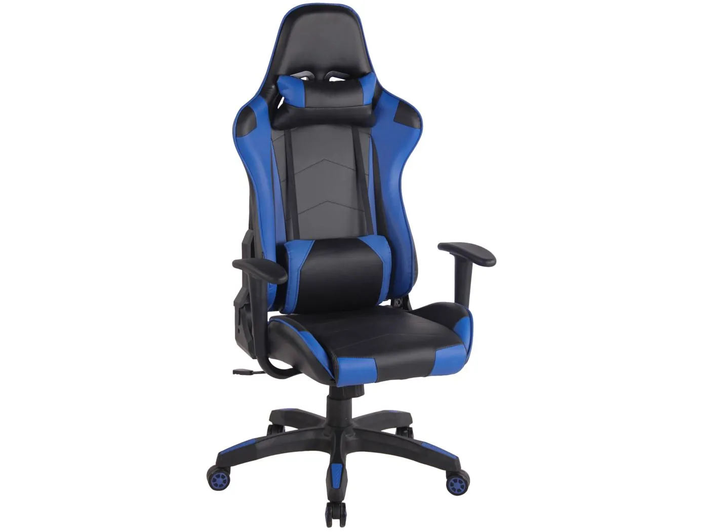 Bürosessel - Kunstleder & Kunststoff - schwarz/blau - Miracle V2