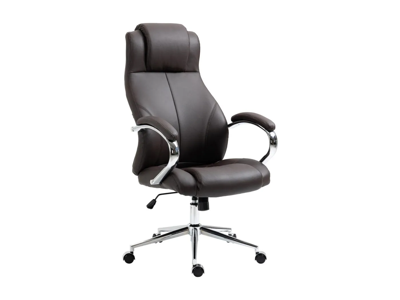 Bürosessel - Echtleder & schwarz - braun - Salford