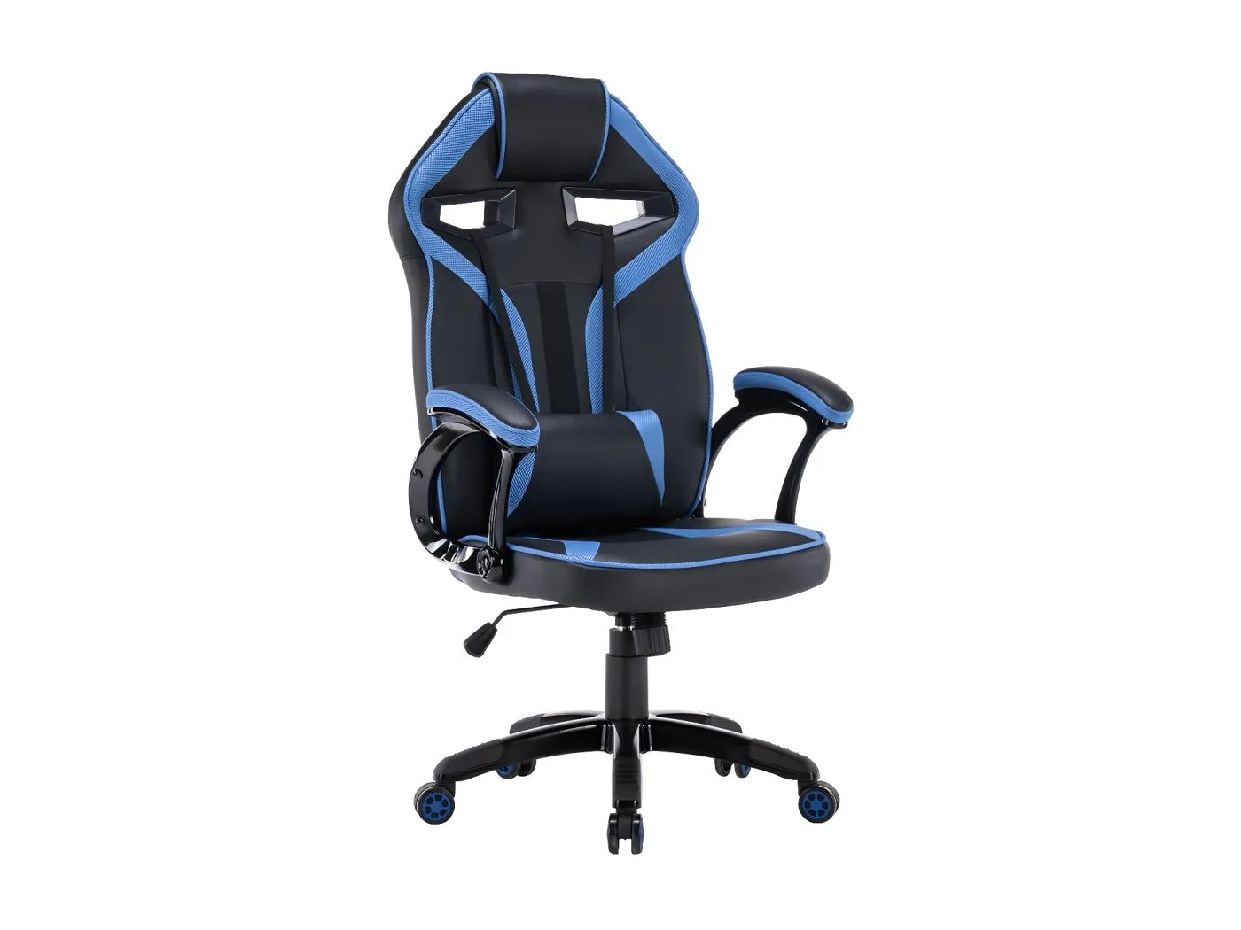 DREFT - Gamer Sessel moderner Stil Jugendzimmer - 120-130x66x67 - Schwarz und Blau