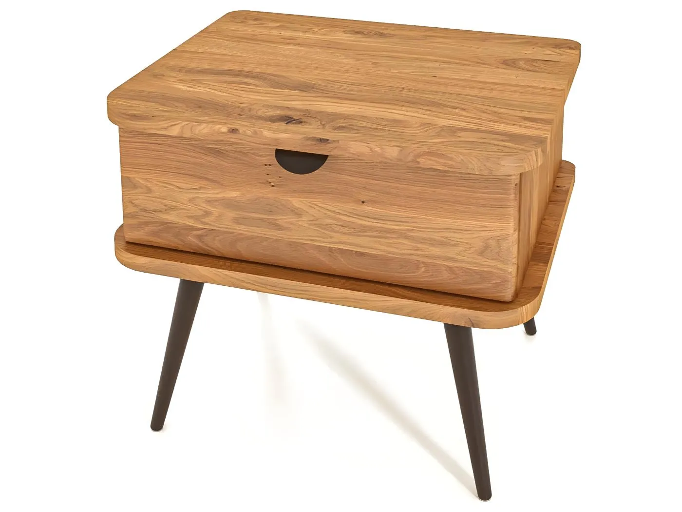 KULA - Nachttisch mit Schublade aus Wildeiche, naturgeölt