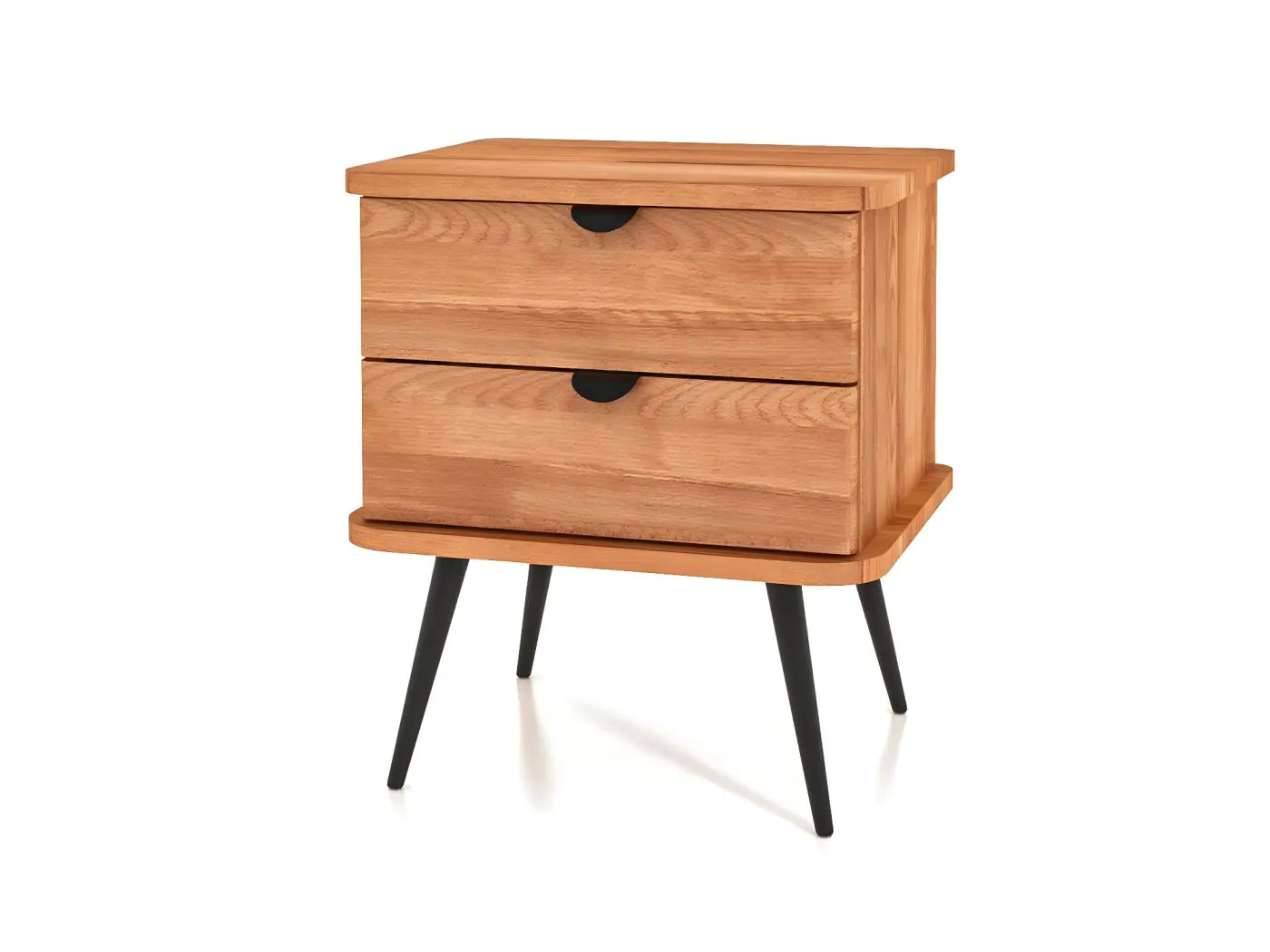KULA - Nachttisch mit Schubladen aus Kernbuche, naturgeölt