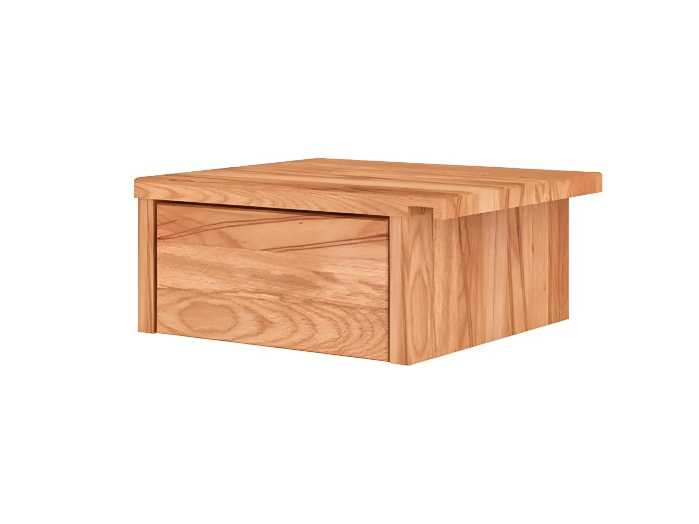 VENTO - Hängender Nachttisch mit Schublade aus Kernbuche, naturgeölt