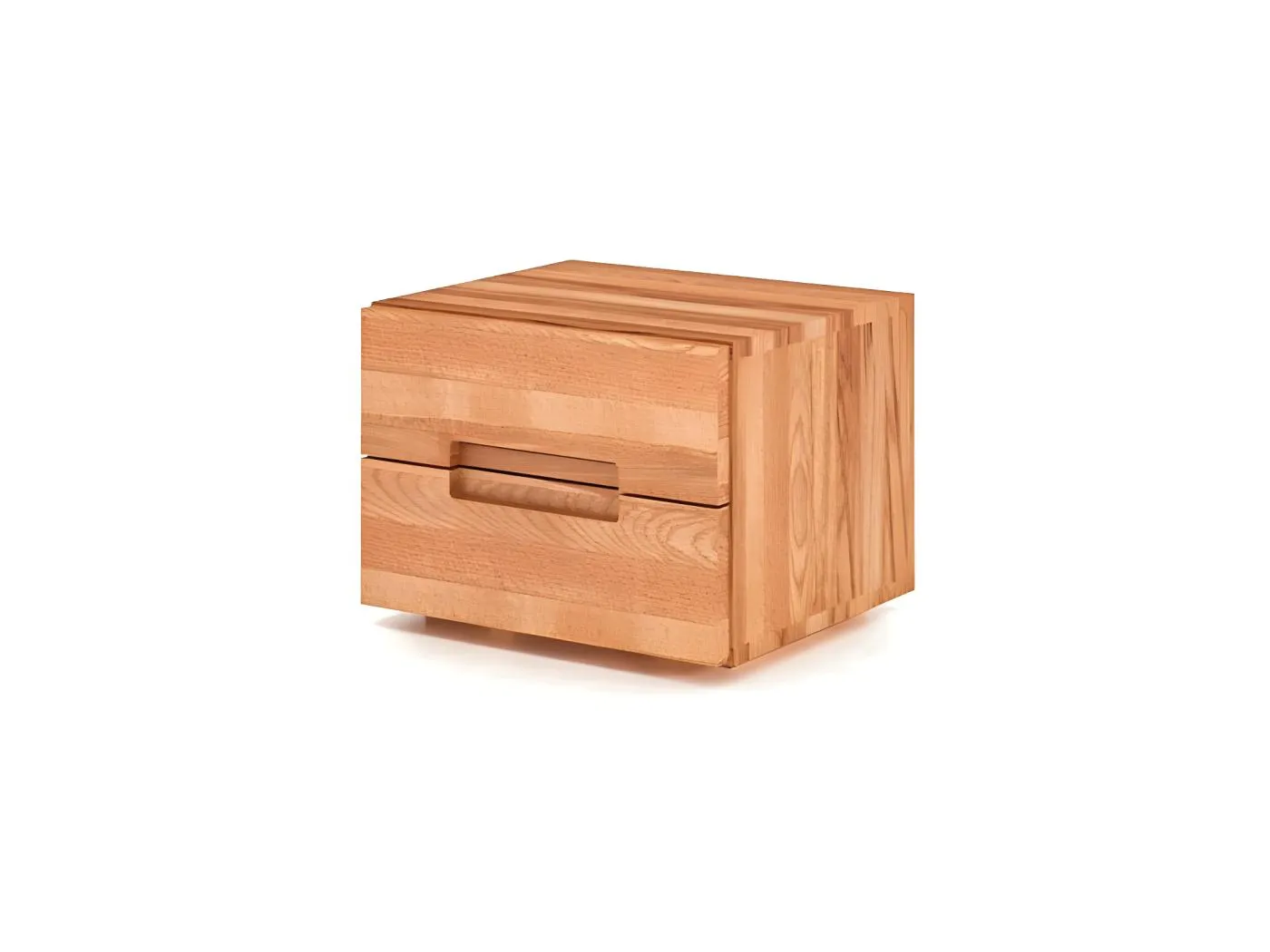 GREG - Nachttisch mit Schubladen aus Kernbuche, naturgeölt