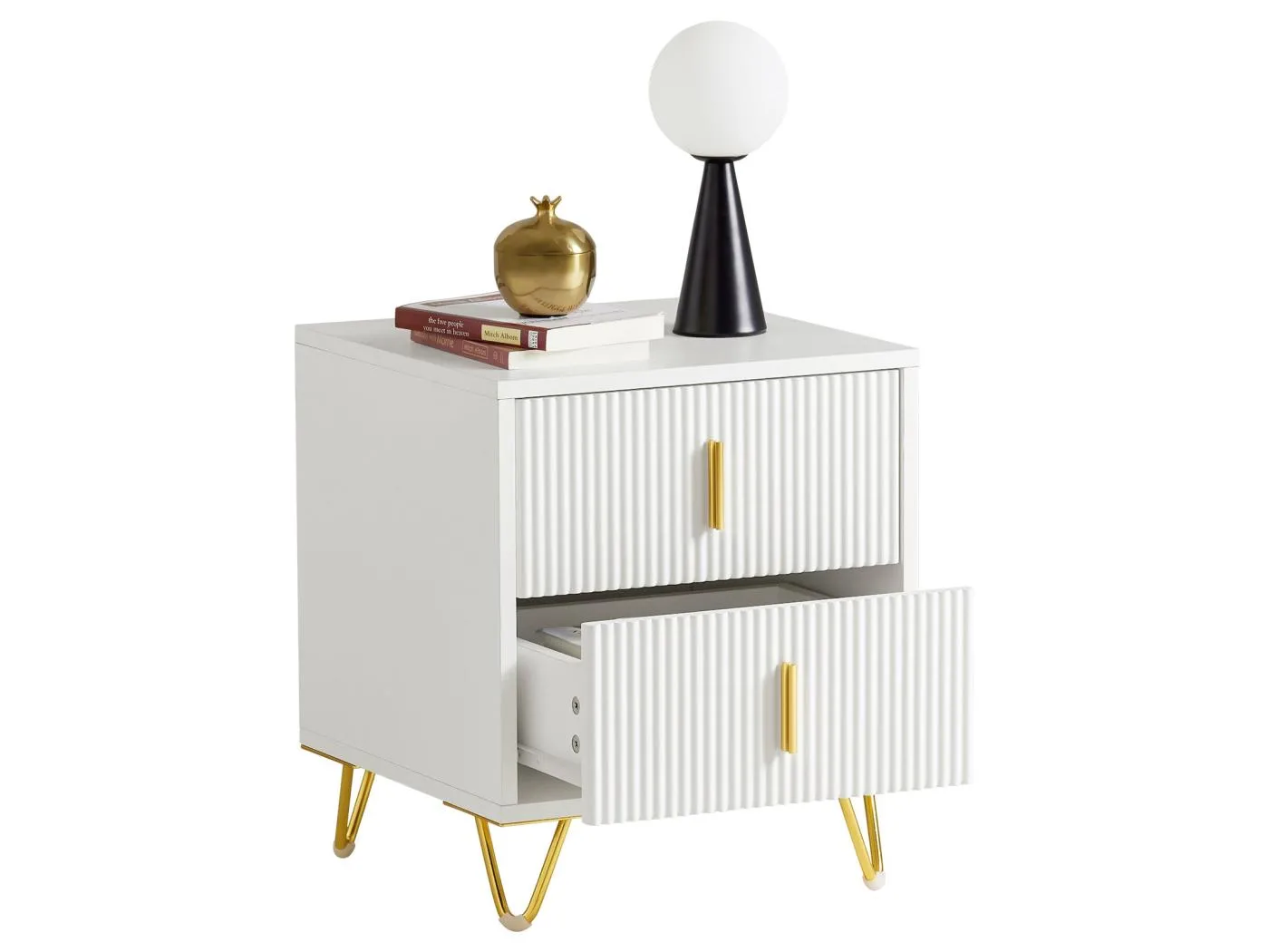 Nachttisch FBT115-W 40 x 47 x 40 cm Weiß