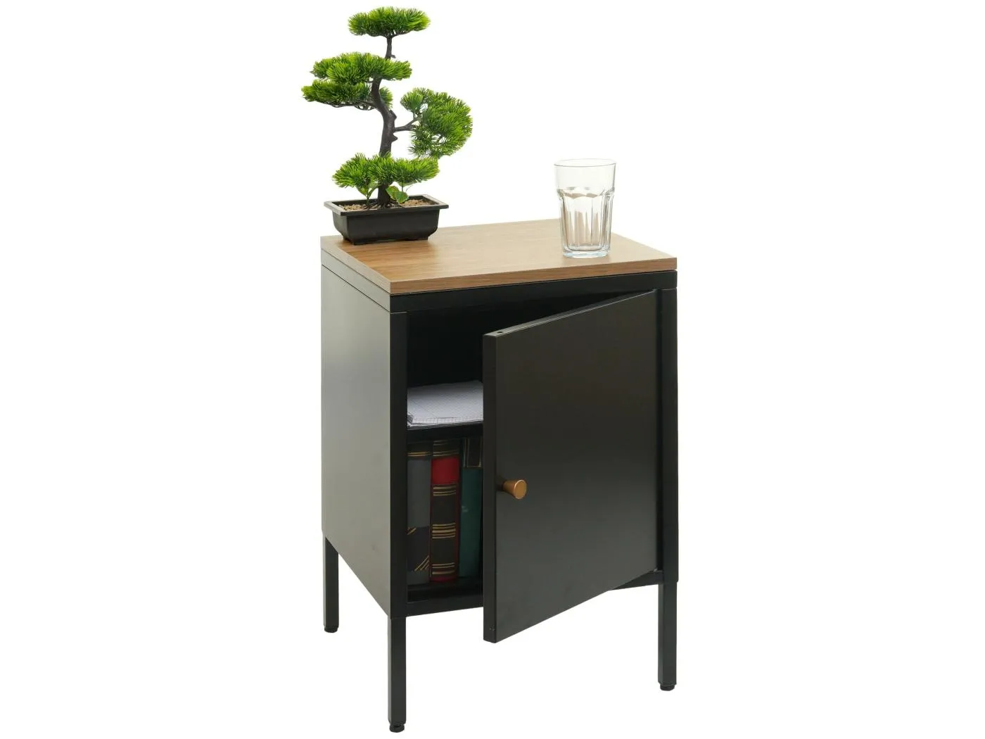 Nachttisch MCW-L84, Schwarz