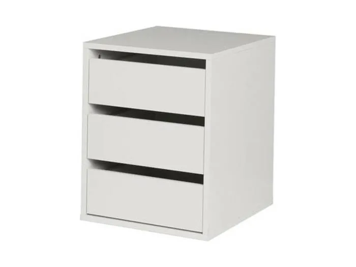 Set aus zwei Nachttischen für das Schlafzimmer. Kollektion VERONA. Farbe Weiß.